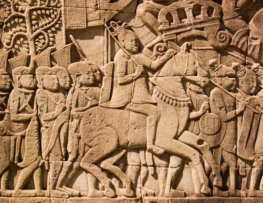 Bas-relief-in-Khmer-Architecture